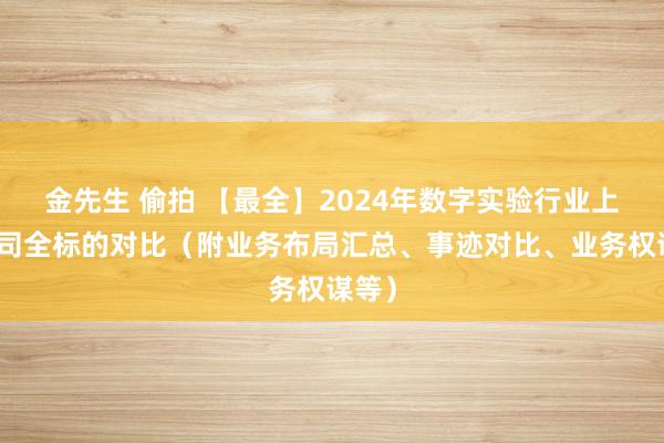 金先生 偷拍 【最全】2024年数字实验行业上市公司全标的对比（附业务布局汇总、事迹对比、业务权谋等）