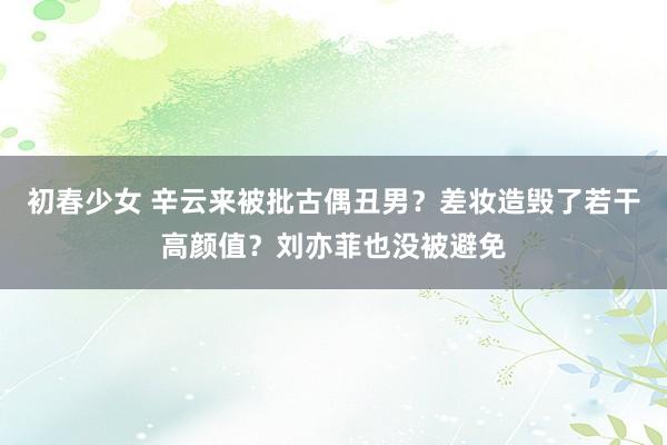 初春少女 辛云来被批古偶丑男？差妆造毁了若干高颜值？刘亦菲也没被避免